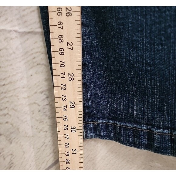 Jag Jeans Women's 4 P Bootcut Mid Rise Flap Pocket Blue Denim 27x30 Whiskered - Picture 6 of 8